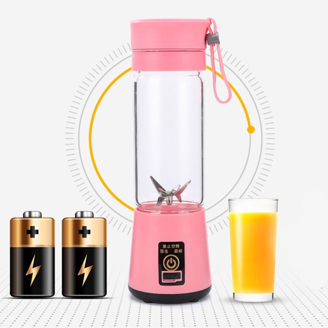 Portable USB Juicer Bottle – 6-Blade Rechargeable Mini Smoothie Maker & Ice Crusher