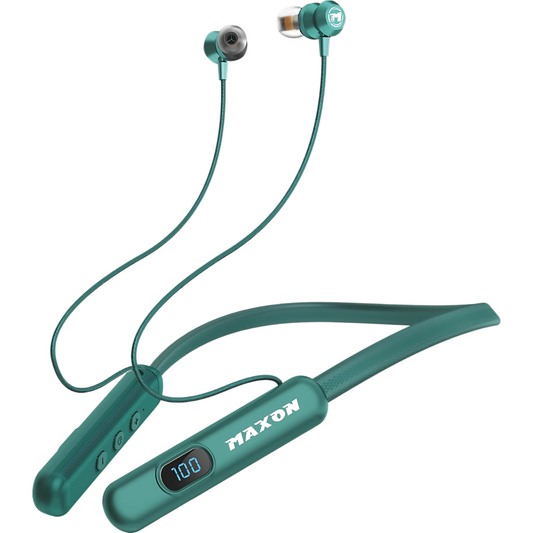 Maxon NB-01 Bluetooth 5.4 Neckband – 150 Hours Playback, Magnetic Speakers, Deep Bass, Flexible Design