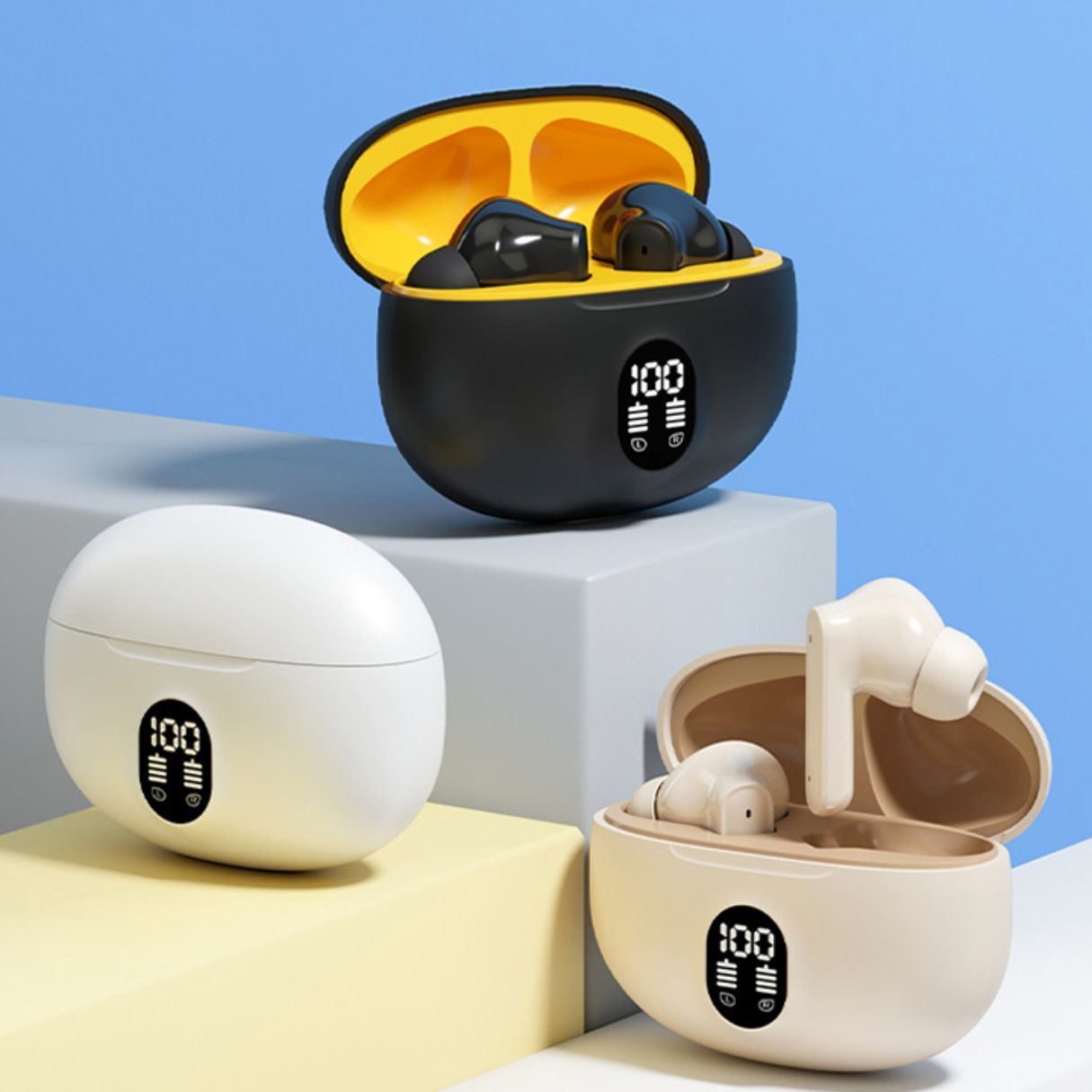 M04 Wireless Earbuds 895B – Bluetooth 5.3 | LED Battery Display | Type-C Fast Charging | Immersive Sound