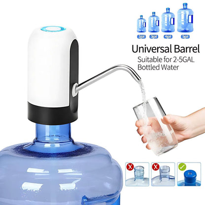 Wireless Automatic Water Dispenser Pump – USB Rechargeable Electric Bottle Pump