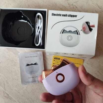 Electric Nail Clipper – Rechargeable Baby Nail Trimmer with LED Light & Catcher