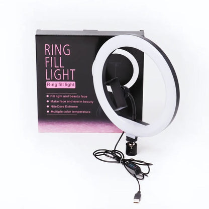 LED Ring Light 26CM – RGB Dimmable Ring Light with Phone Holder & Remote | Ideal for YouTube, TikTok & Live Streaming