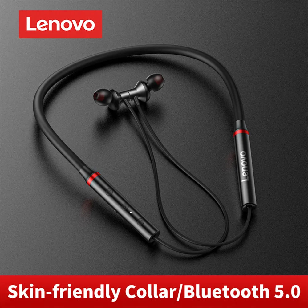 Lenovo HE05X 2 Bluetooth 5.3 Neckband Earphones – Magnetic, HiFi Bass, Waterproof, Noise-Cancelling