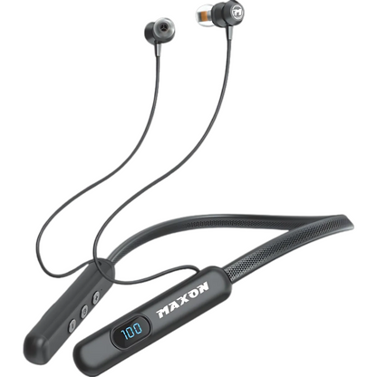 Maxon NB-01 Bluetooth 5.4 Neckband – 150 Hours Playback, Magnetic Speakers, Deep Bass, Flexible Design