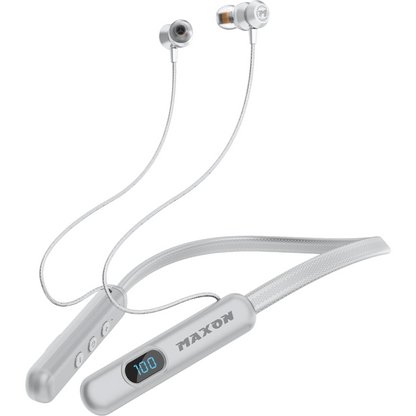 Maxon NB-01 Bluetooth 5.4 Neckband – 150 Hours Playback, Magnetic Speakers, Deep Bass, Flexible Design