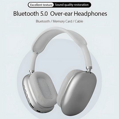 P9 Wireless Bluetooth Over-Ear Headphones – Adjustable, Stereo Sound, Long Battery, Built-in Mic
