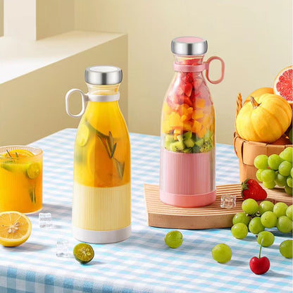 Portable USB Electric Fruit Juicer Blender – Rechargeable Mini Smoothie Maker 420ml